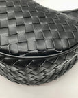 On 34th Black Woven Crossbody Convertible Satchel Bag