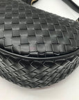 On 34th Black Woven Crossbody Convertible Satchel Bag