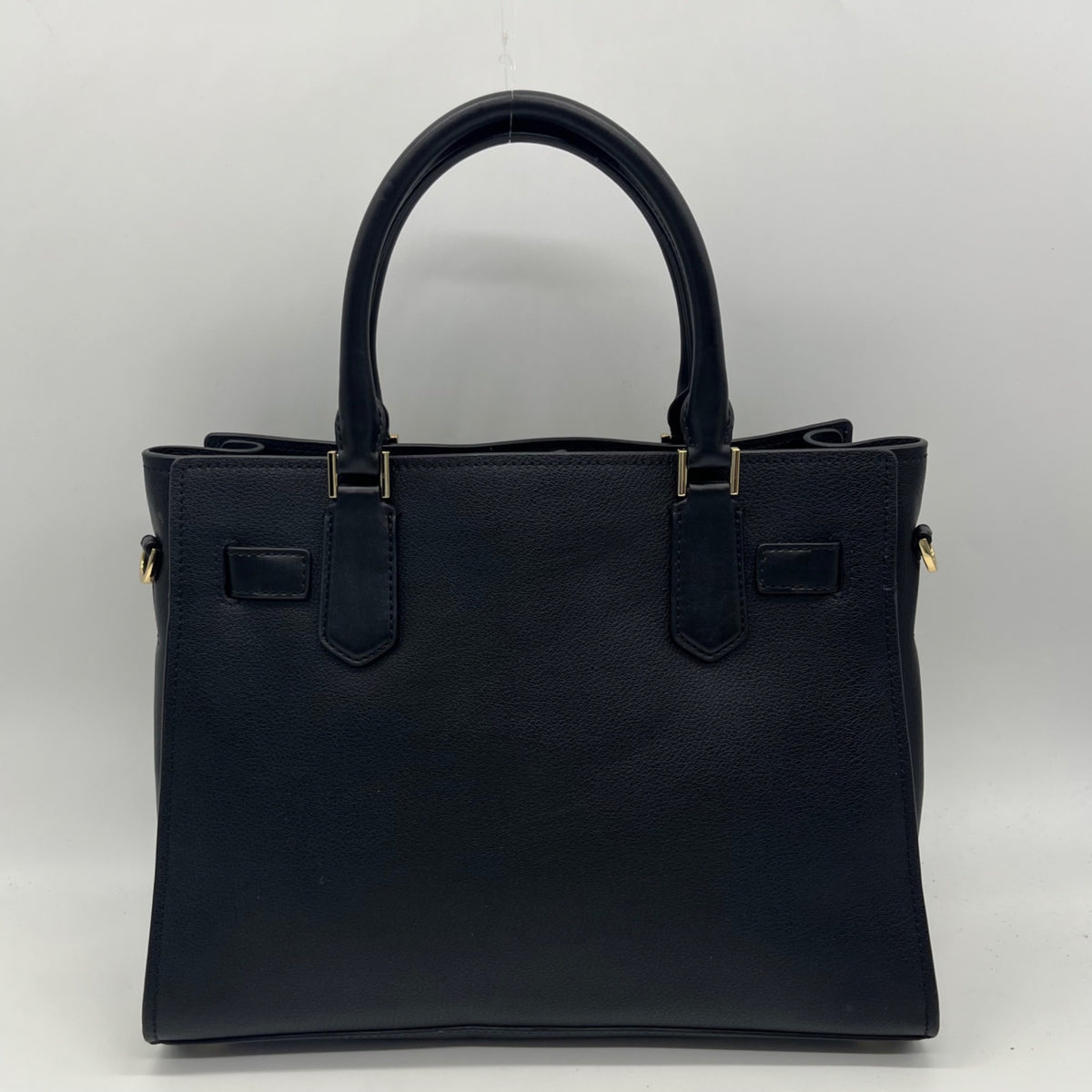Michael Kors Black Leather Hamilton Medium Satchel Bag