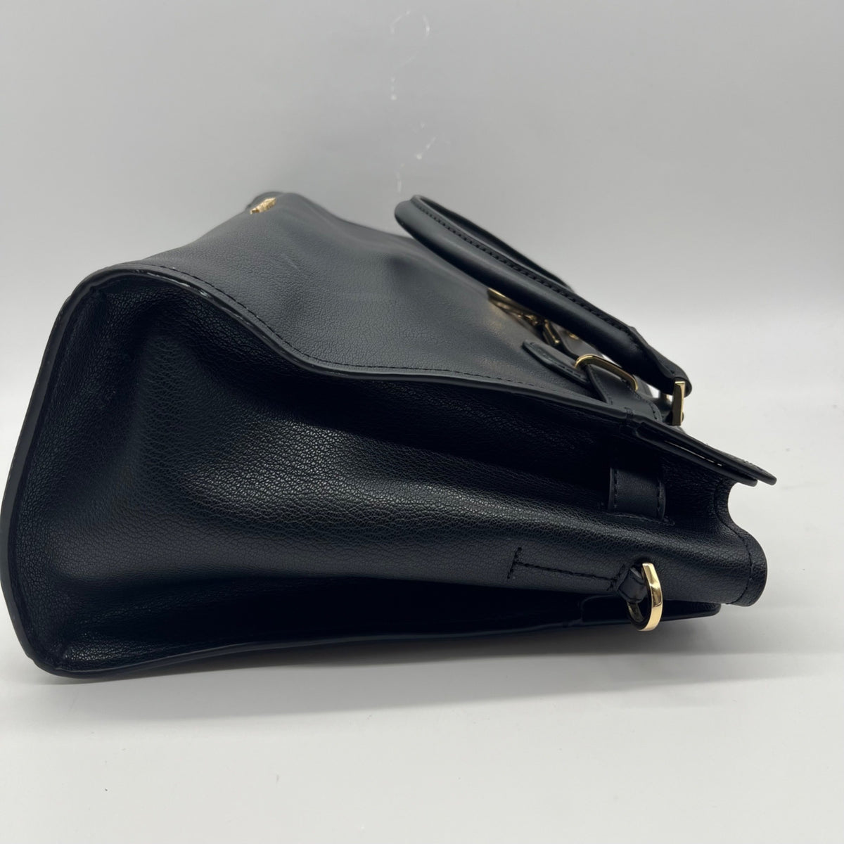 Michael Kors Black Leather Hamilton Medium Satchel Bag