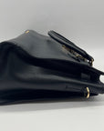 Michael Kors Black Leather Hamilton Medium Satchel Bag