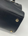 Michael Kors Black Leather Hamilton Medium Satchel Bag