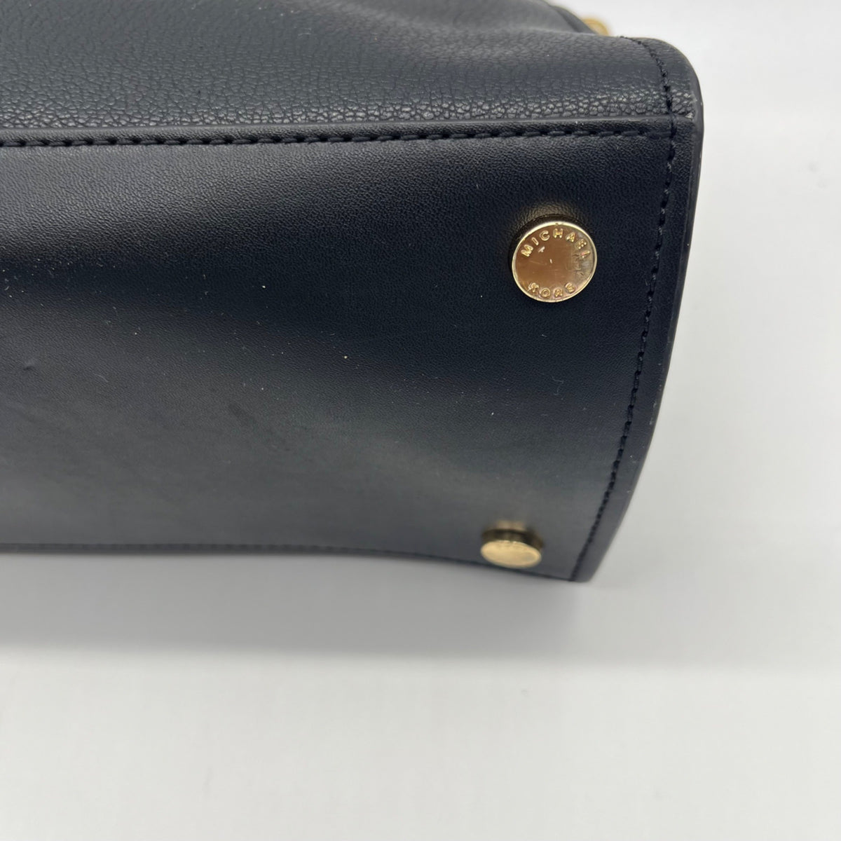 Michael Kors Black Leather Hamilton Medium Satchel Bag