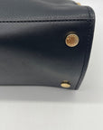 Michael Kors Black Leather Hamilton Medium Satchel Bag