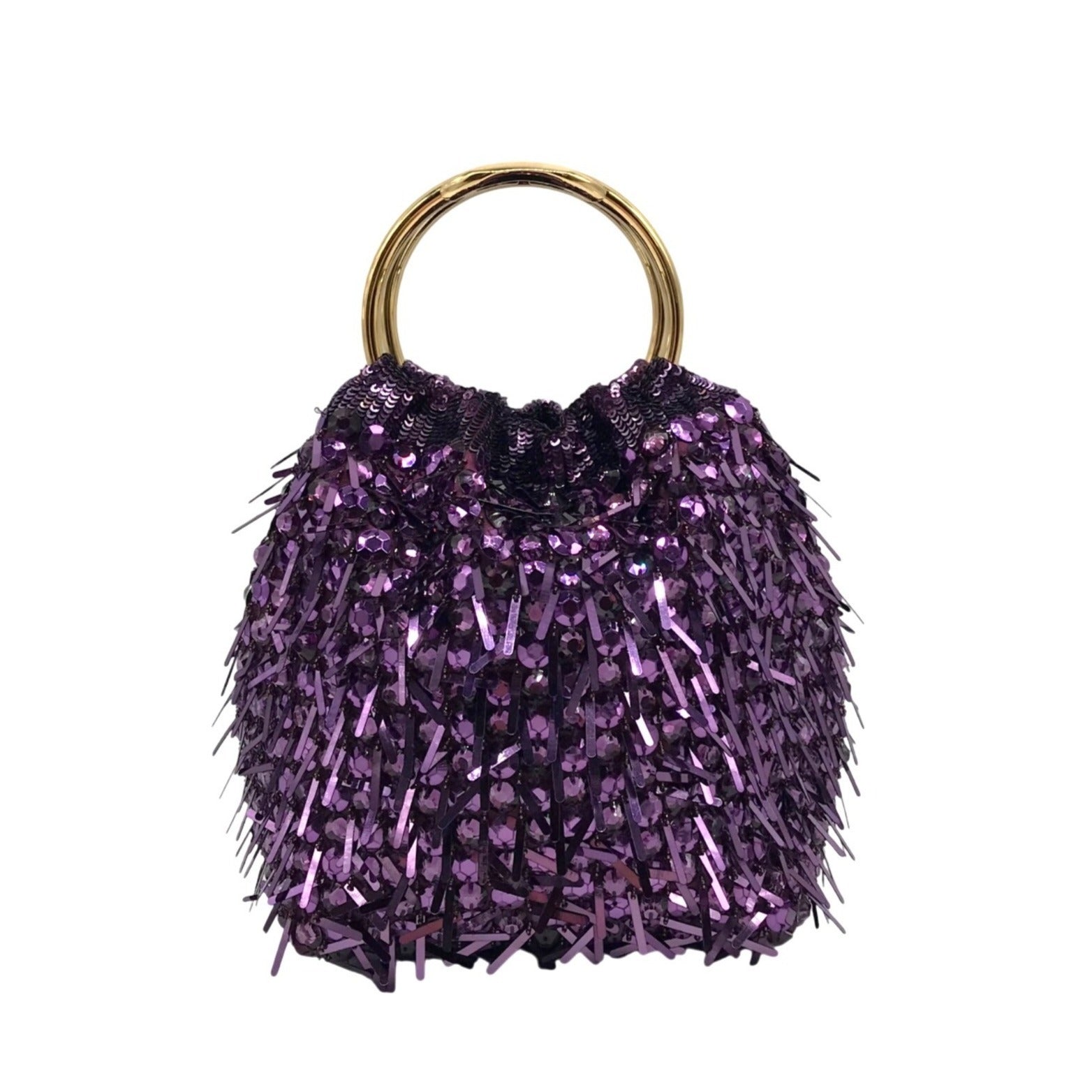 Valentino Garavani Small Carry Secrets Embroidered Amethyst Bucket Bag 
