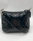 Coach Black Glossy Patent Leather Crossbody Swing Bag