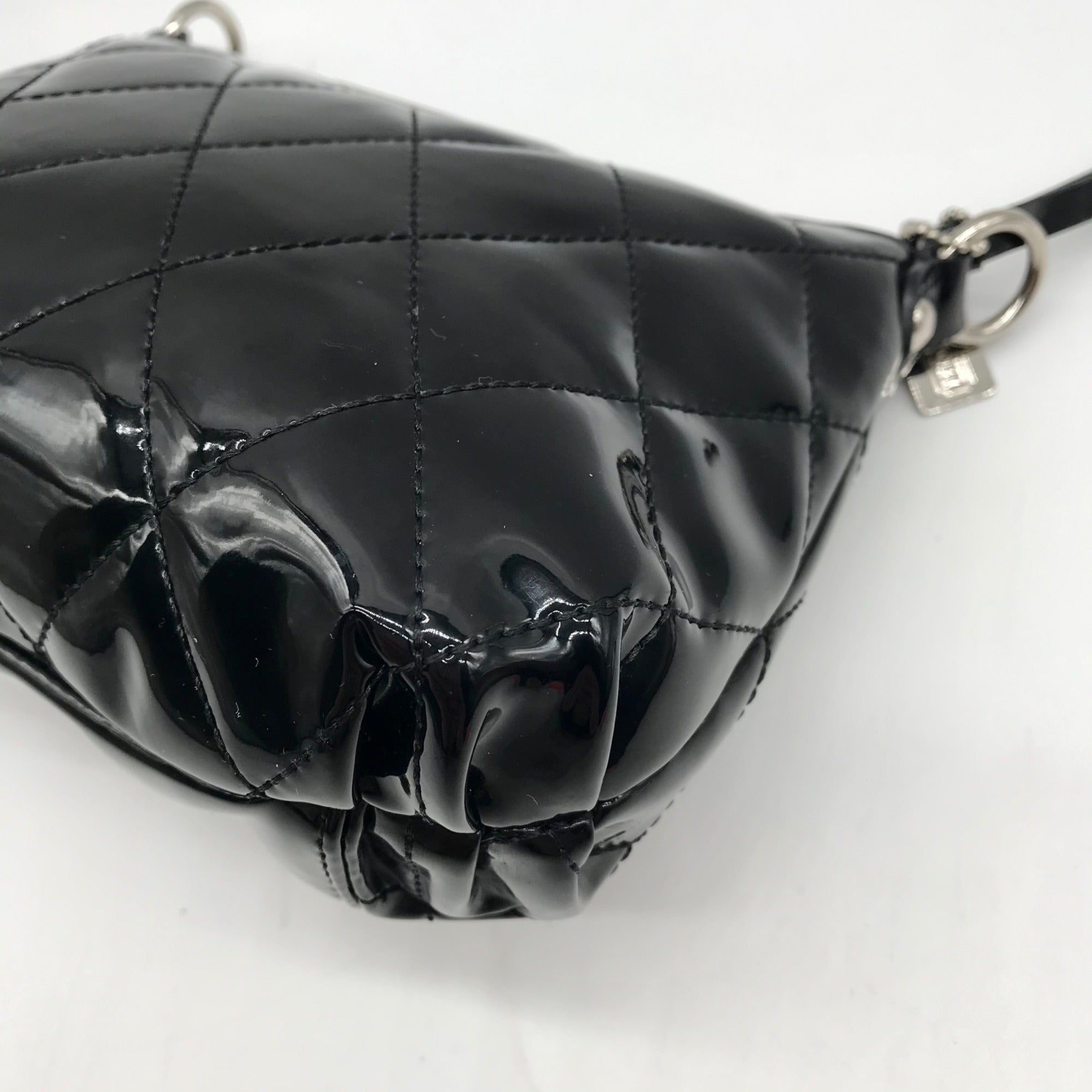 Coach Black Glossy Patent Leather Crossbody Swing Bag