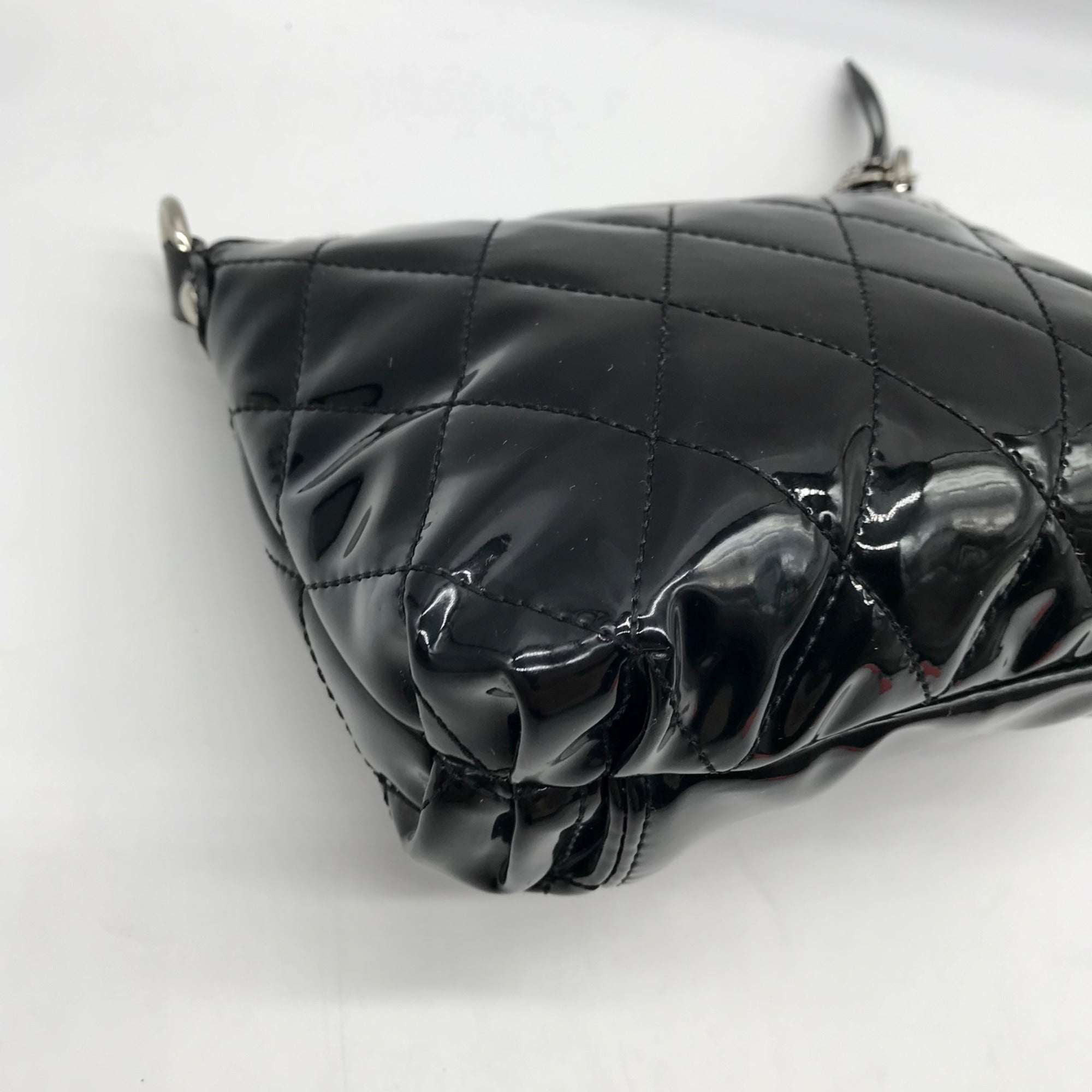 Coach Black Glossy Patent Leather Crossbody Swing Bag