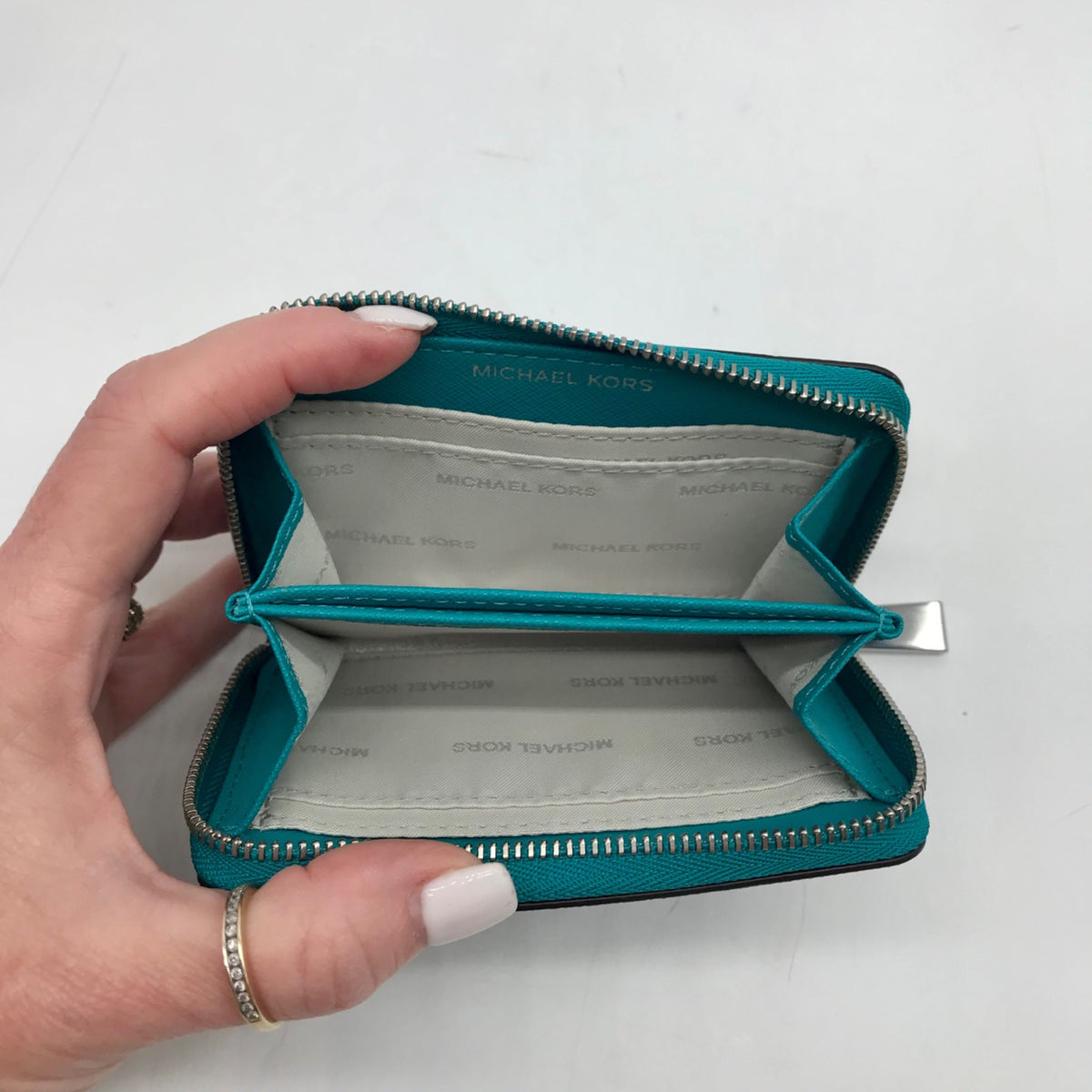 Michael Kors Blue Snake Embossed Leather Studio Mercer Convertible Satchel &amp; Wallet