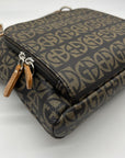 Giani Bernini Brown Block Signature Crossbody Bag