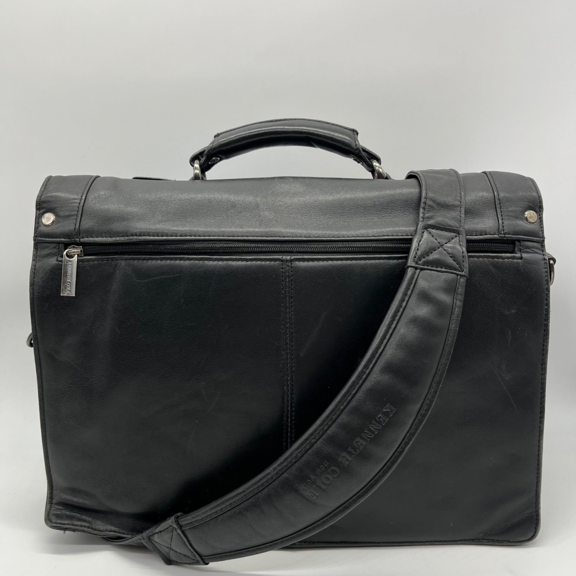 Kenneth Cole Black Leather Briefcase