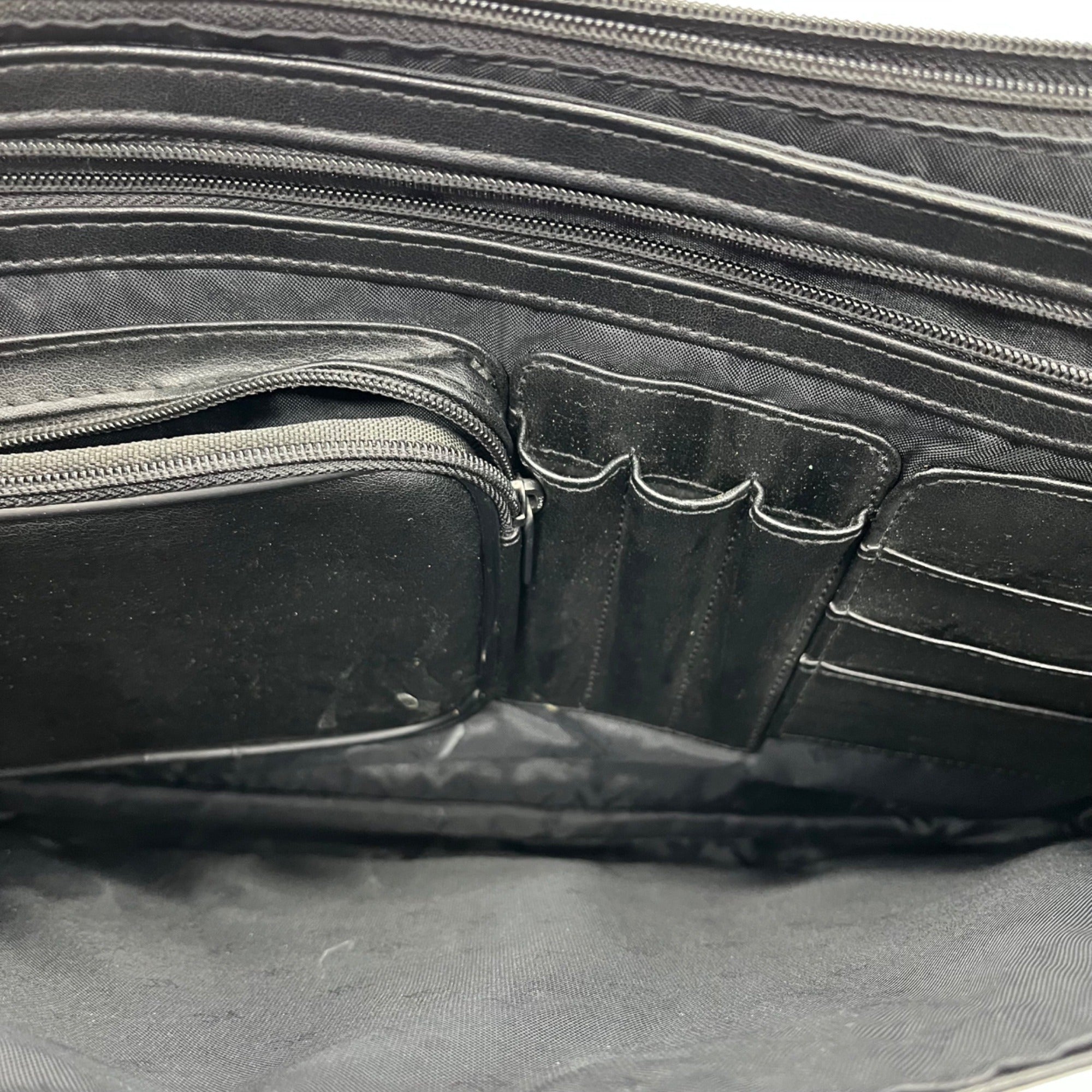 Kenneth Cole Black Leather Briefcase