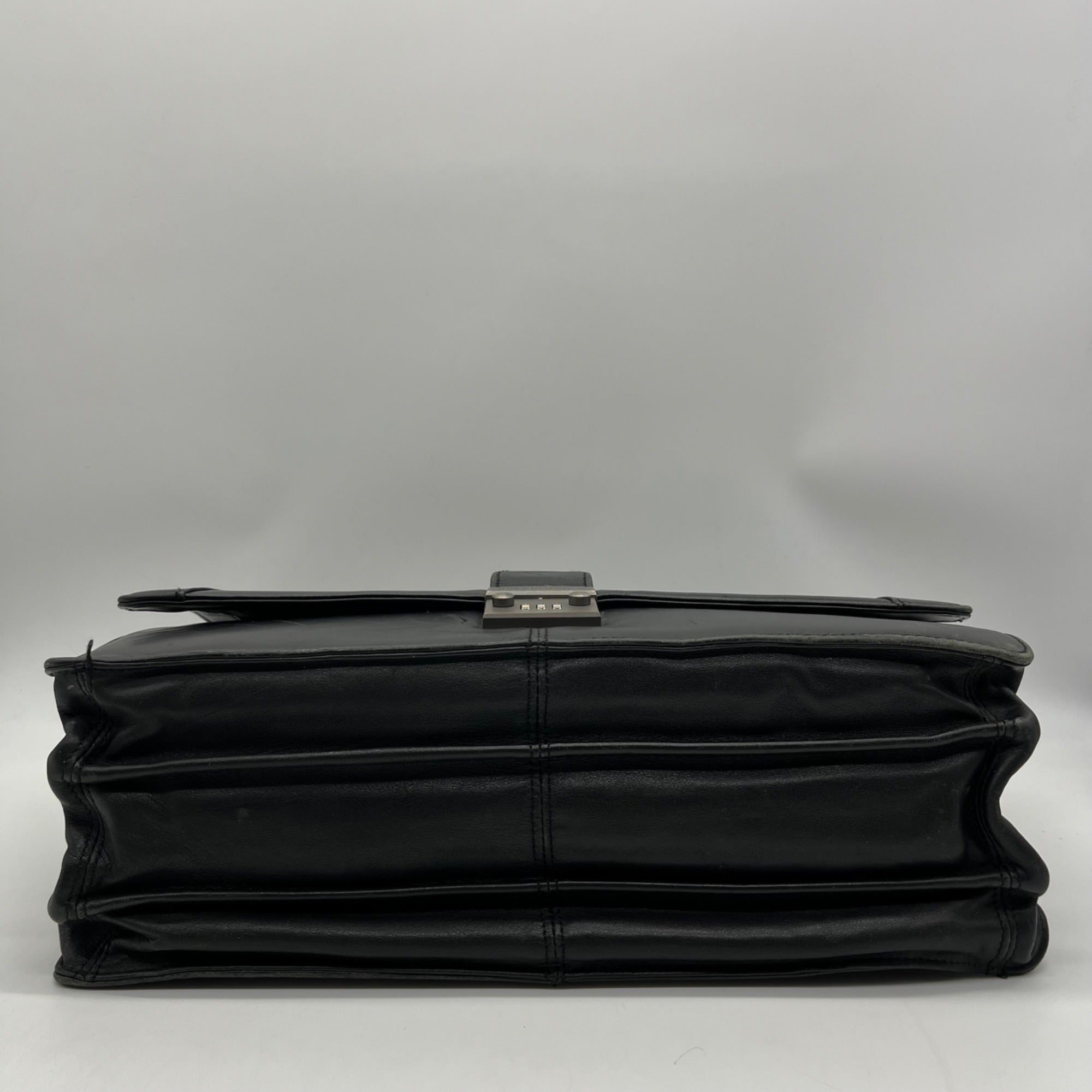 Kenneth Cole Black Leather Briefcase