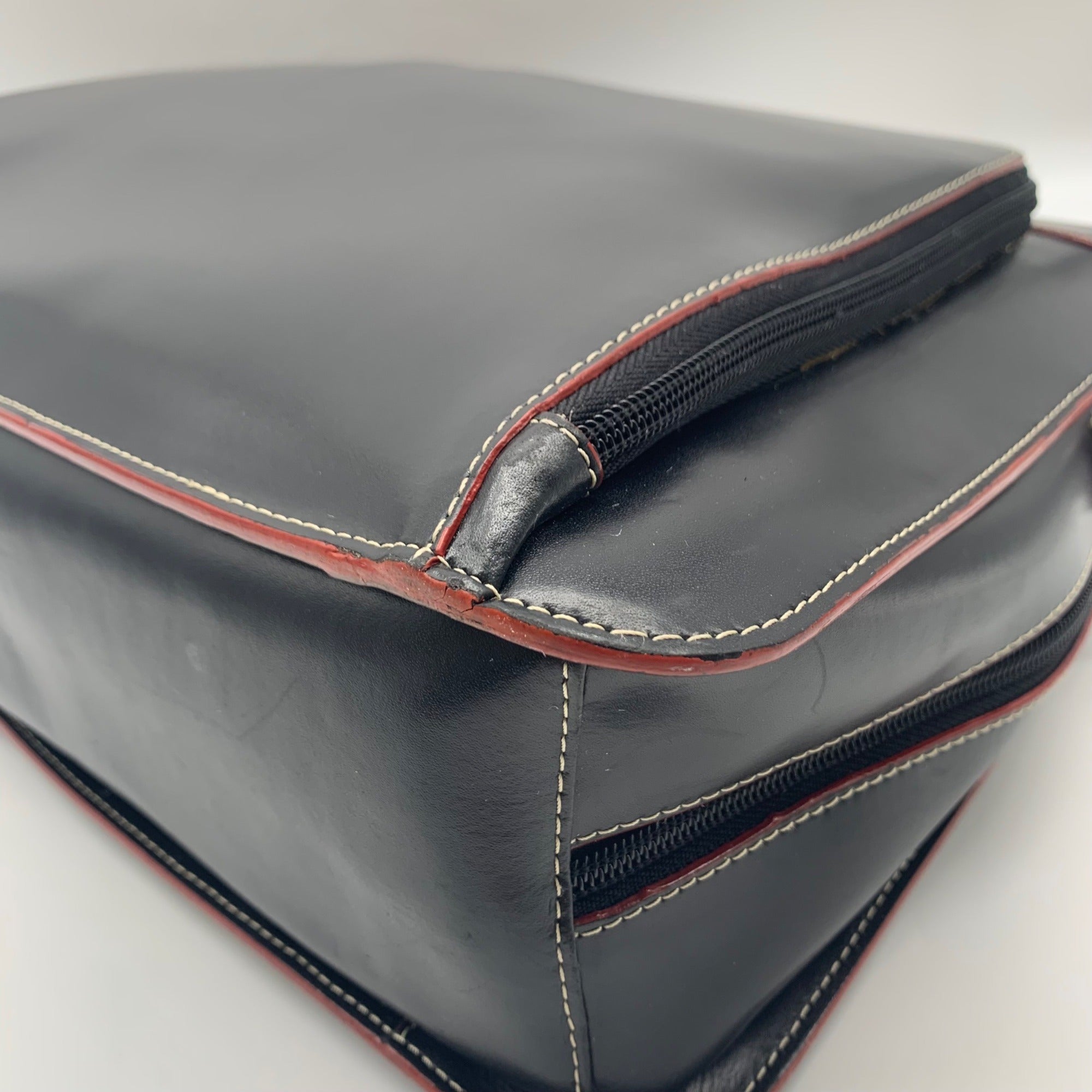 Lodis Black Leather Convertible Briefcase