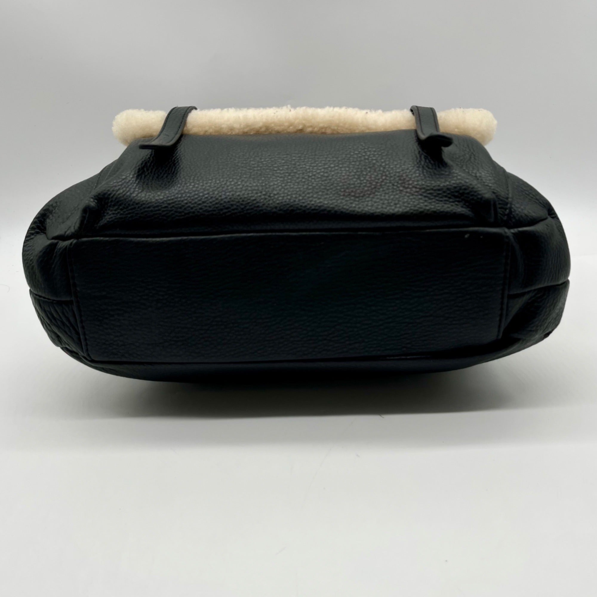 Ugg Black Pebbled Leather Shoulder Bag