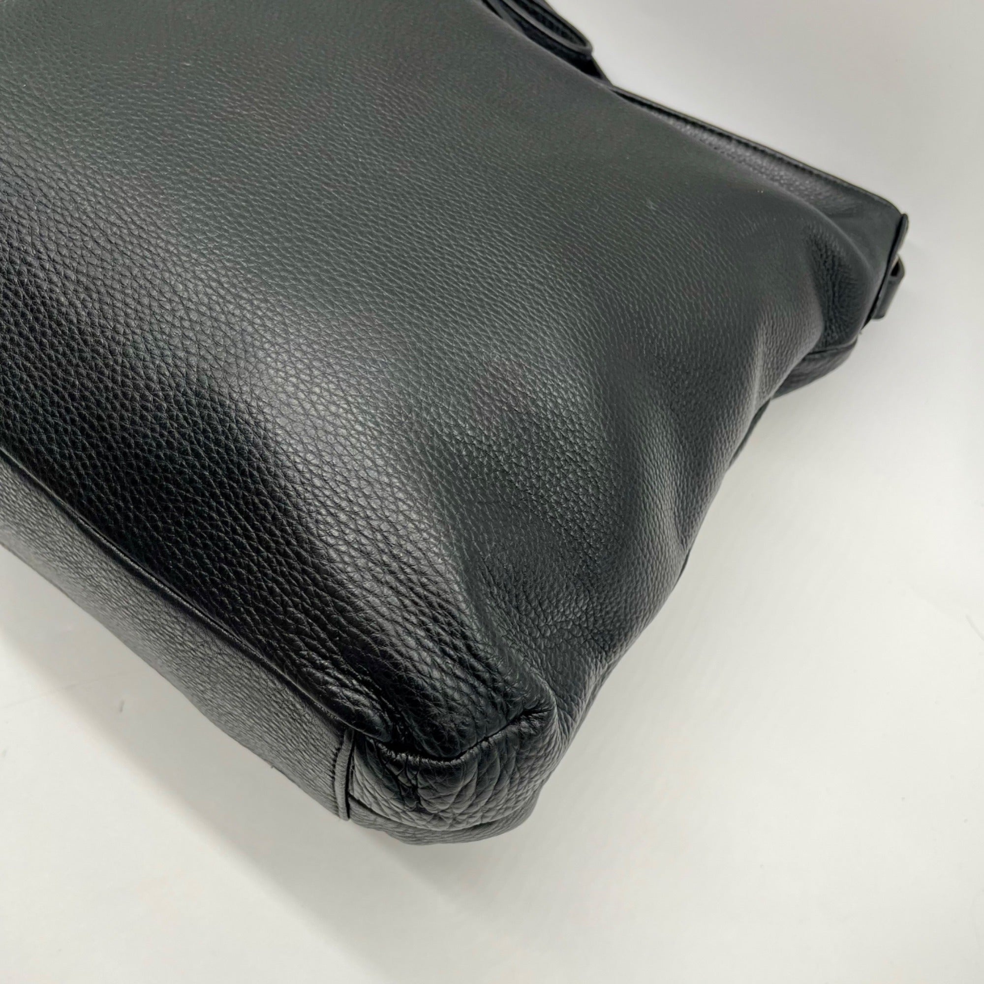 Ugg Black Pebbled Leather Shoulder Bag