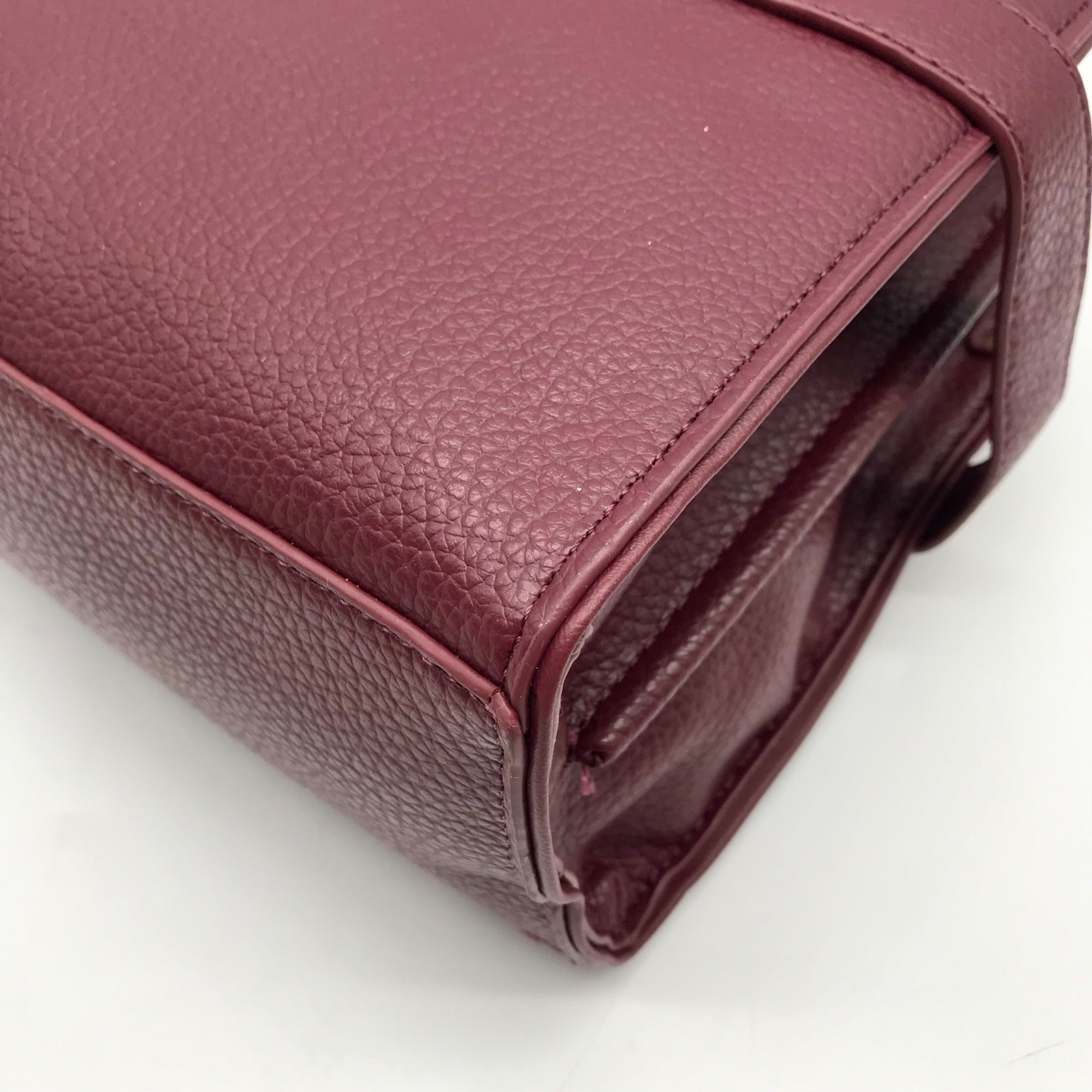 Steve Madden Burgundy Satchel With Animal Print Scarf And Card Holder Wallet