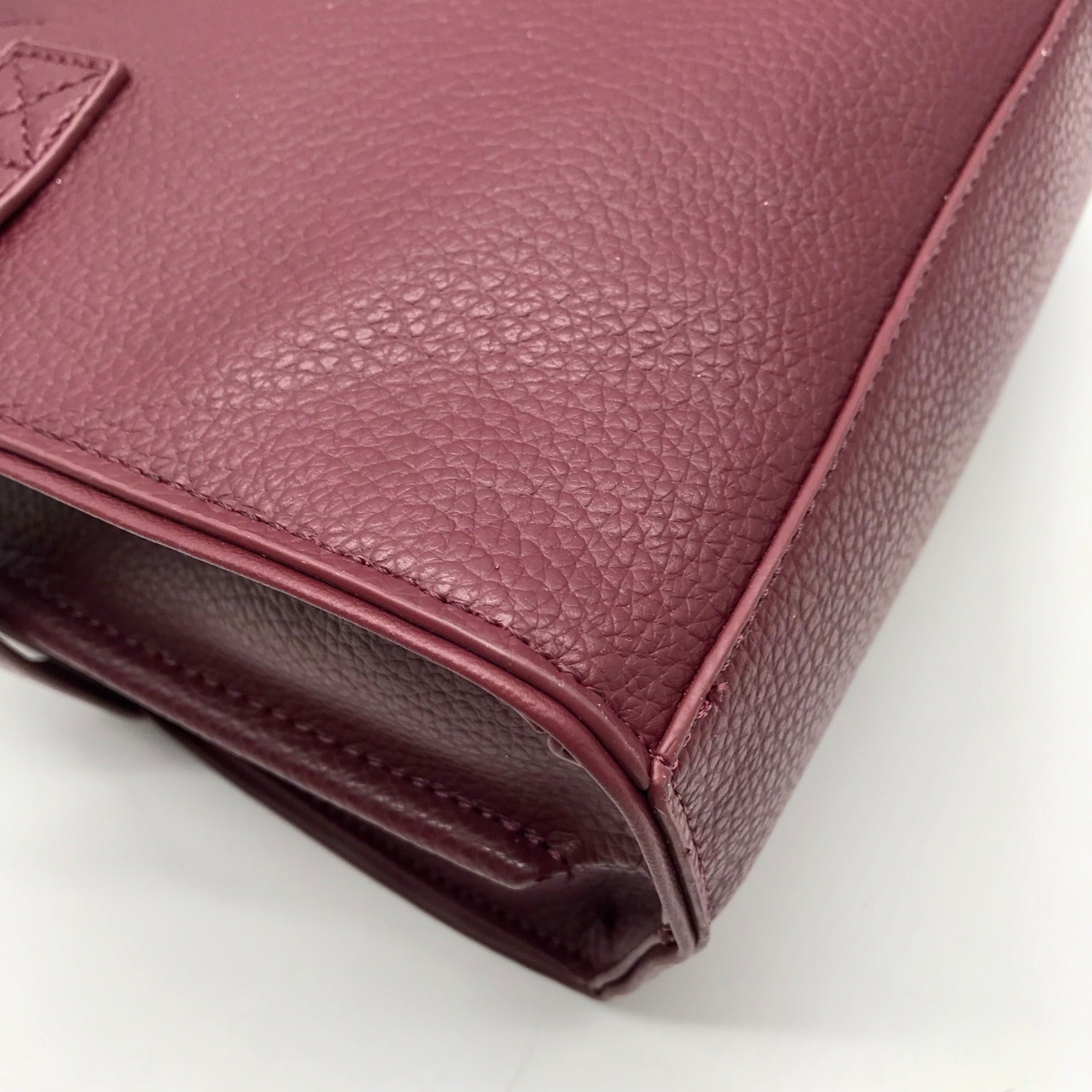 Steve Madden Burgundy Satchel With Animal Print Scarf And Card Holder Wallet