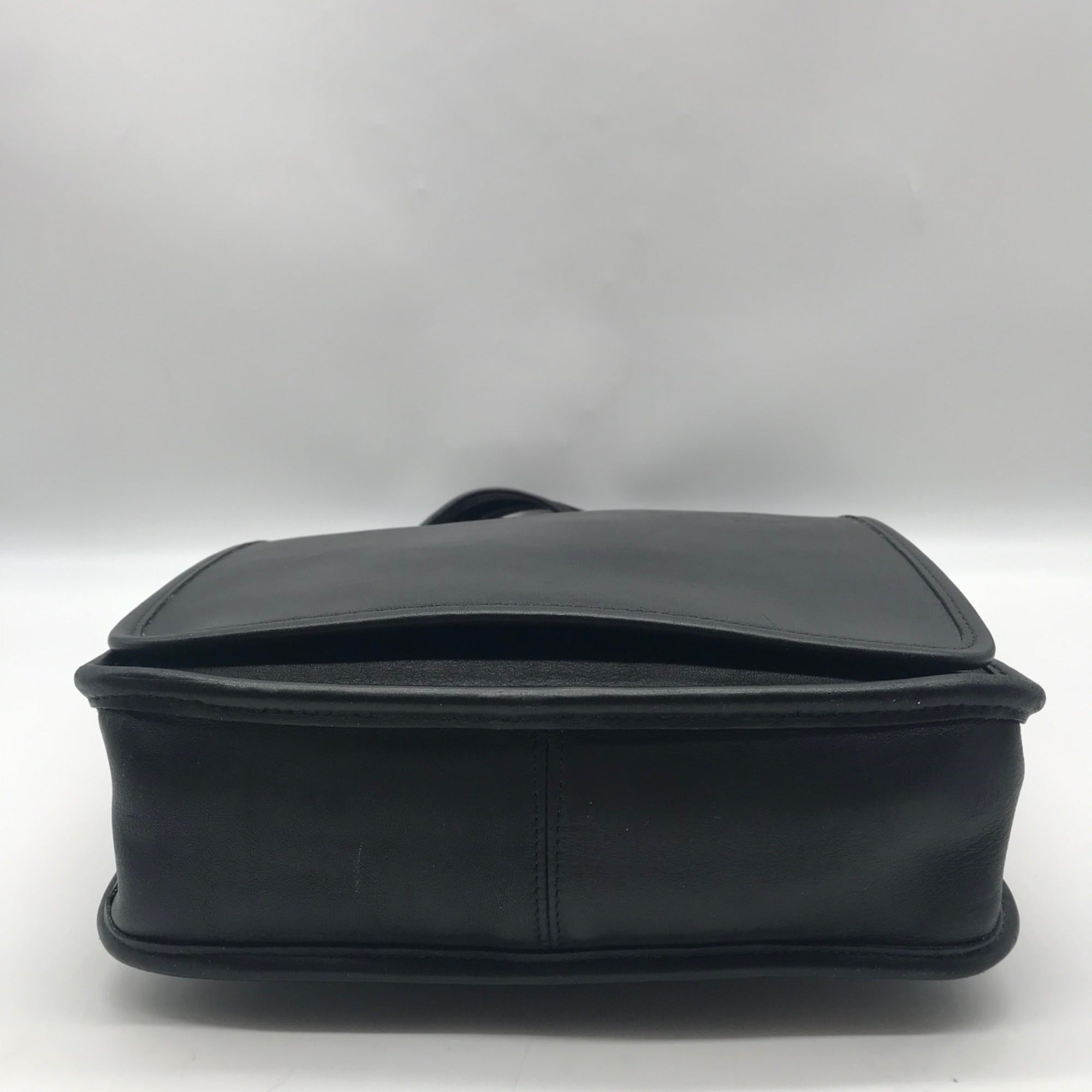 Coach Black Vintage Leather Studio Flap Crossbody Bag