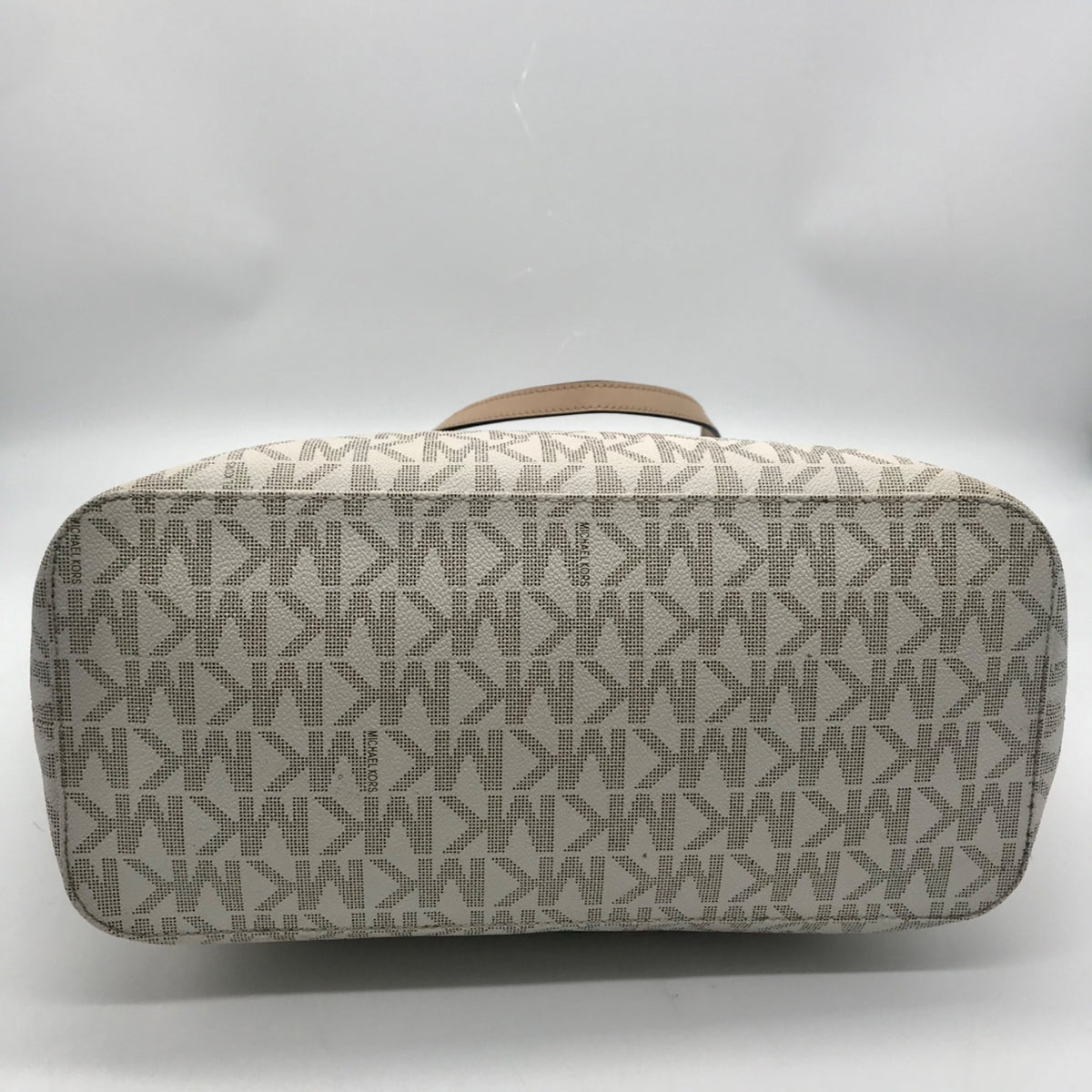 Michael Kors Cream Faux Leather Jet Set Travel Size Tote Bag