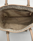 Michael Kors Cream Faux Leather Jet Set Travel Size Tote Bag
