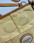 Coach Yellow Peyton Embossed Patent Leather Signature Logo Tote Bag F22322