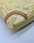 Coach Yellow Peyton Embossed Patent Leather Signature Logo Tote Bag F22322