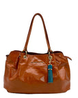 Antonio Melani Cognac Brown Leather Shoulder Bag