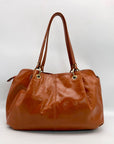 Antonio Melani Cognac Brown Leather Shoulder Bag