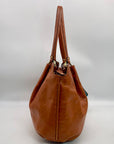 Antonio Melani Cognac Brown Leather Shoulder Bag