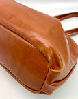 Antonio Melani Cognac Brown Leather Shoulder Bag