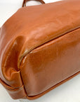 Antonio Melani Cognac Brown Leather Shoulder Bag