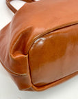 Antonio Melani Cognac Brown Leather Shoulder Bag