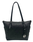 Michael Kors Black Leather Jet Set Tote Bag