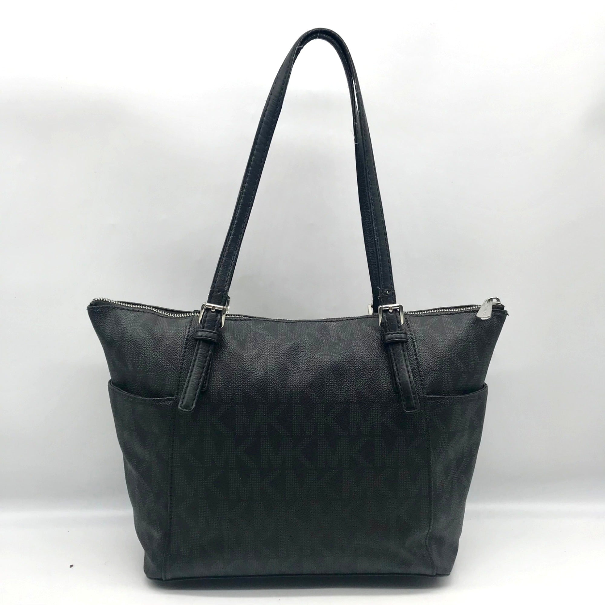 Michael Kors Black Leather Jet Set Tote Bag