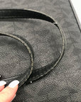 Michael Kors Black Leather Jet Set Tote Bag