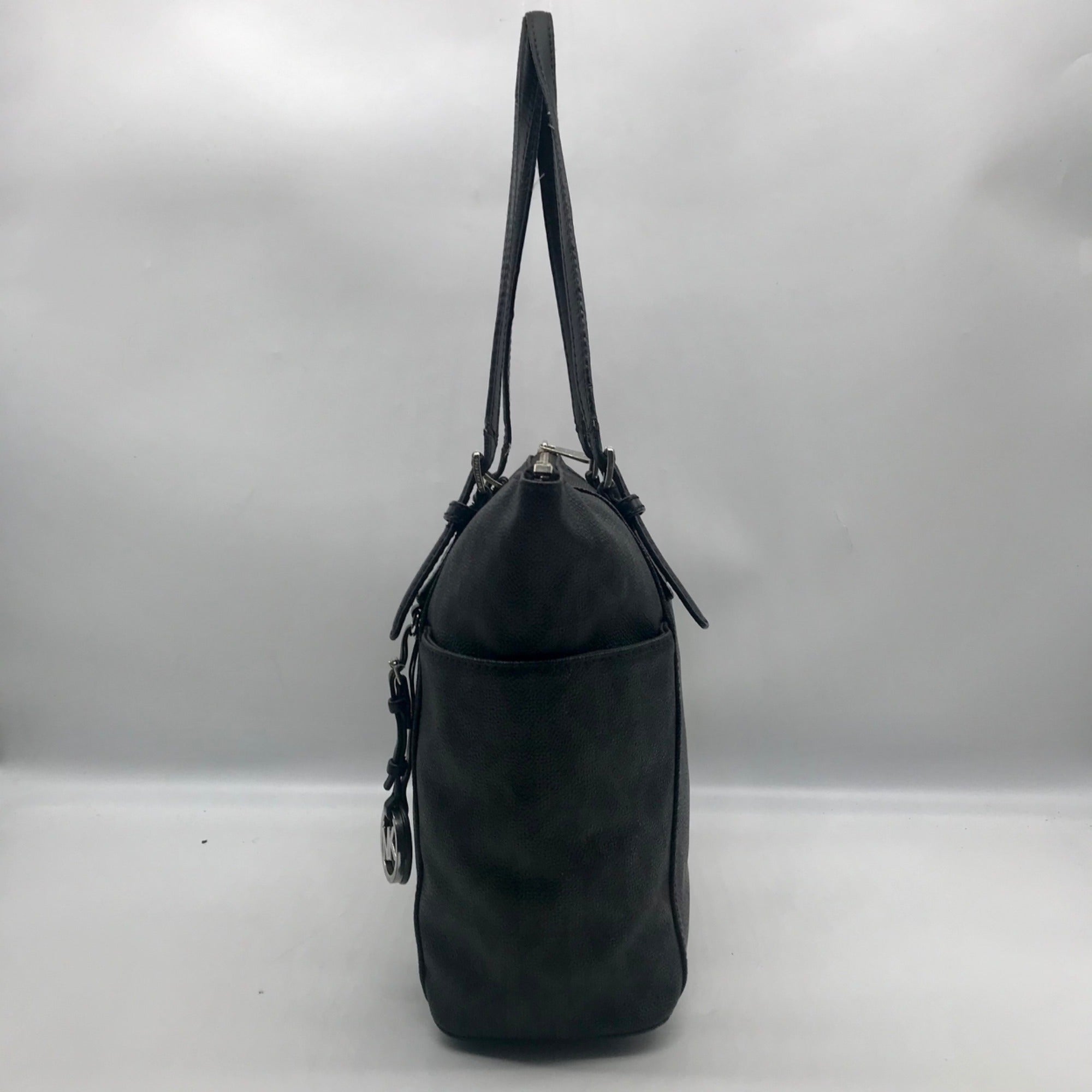 Michael Kors Black Leather Jet Set Tote Bag