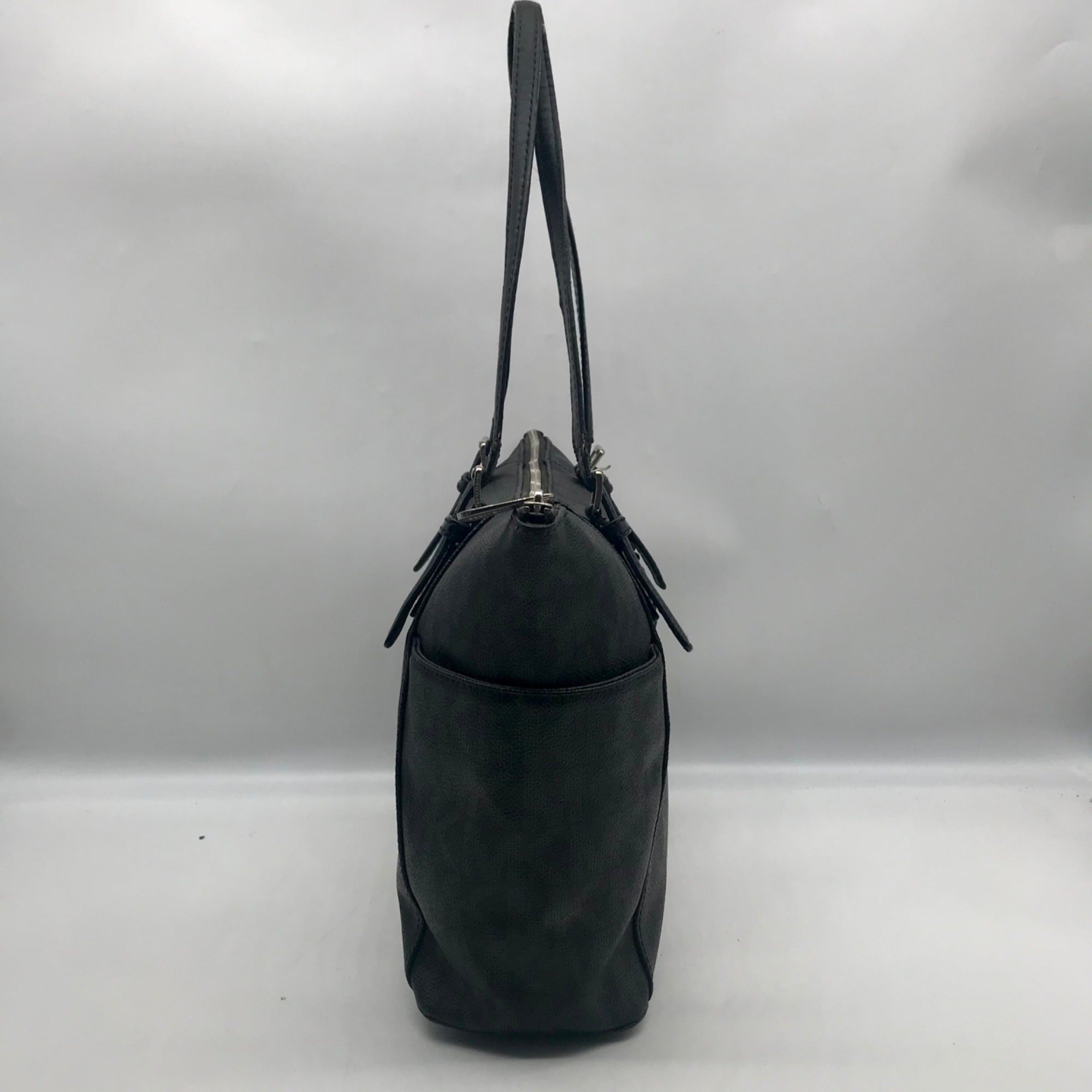 Michael Kors Black Leather Jet Set Tote Bag