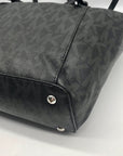 Michael Kors Black Leather Jet Set Tote Bag