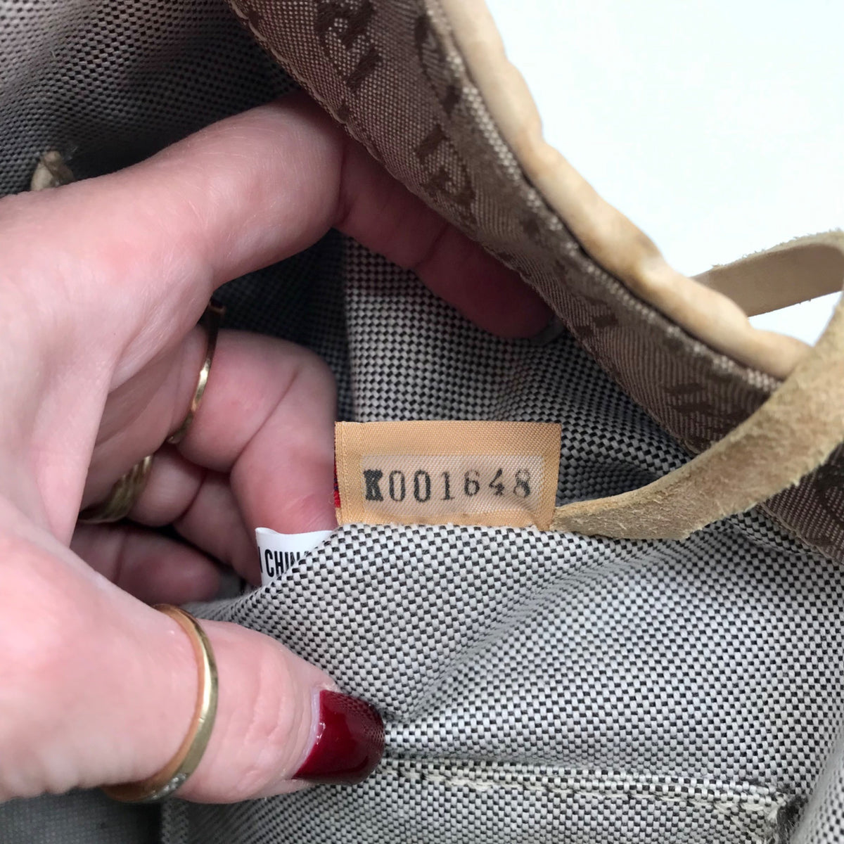 Dooney &amp; Bourke Brown &amp; Tan Monogram Canvas Vintage Satchel
