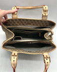 Dooney & Bourke Brown & Tan Monogram Canvas Vintage Satchel