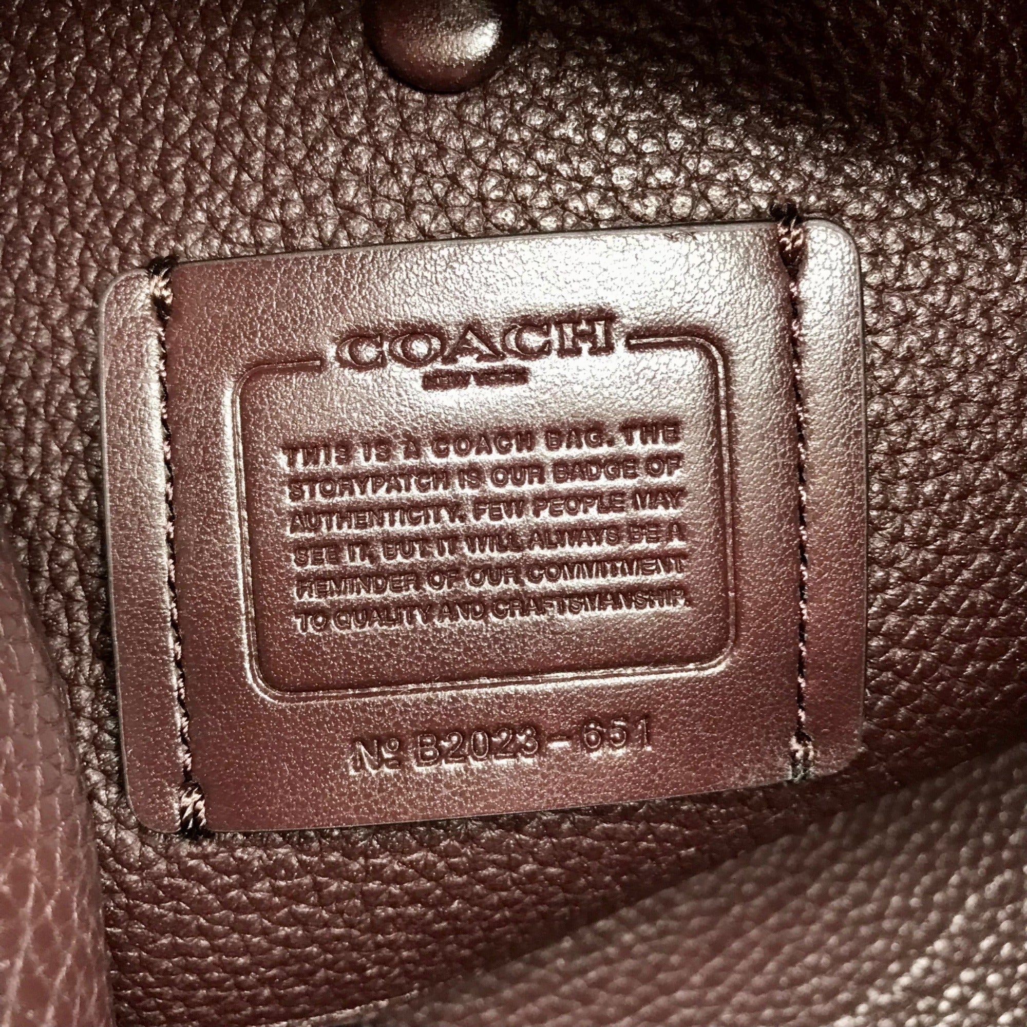 Coach Black Pebbled Leather Lora Whipstitch Bucket Bag 651