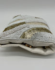 MMs Brands White Beaded Pouch