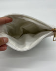 MMs Brands White Beaded Pouch