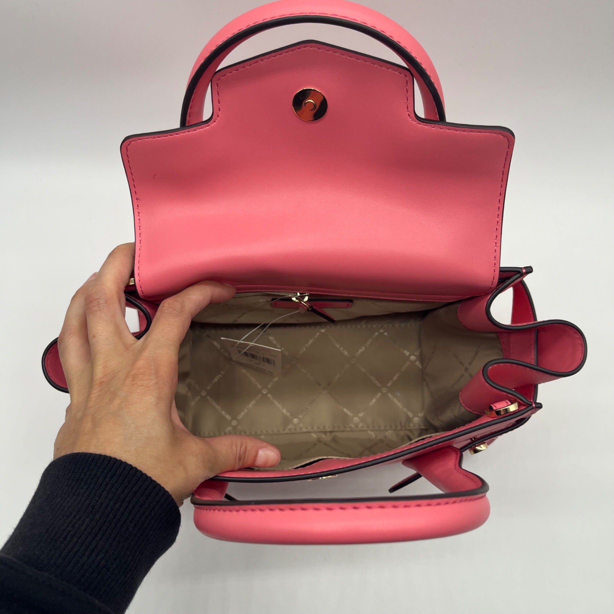 Michael Kors Pink Carmen Medium Flap Satchel Bag