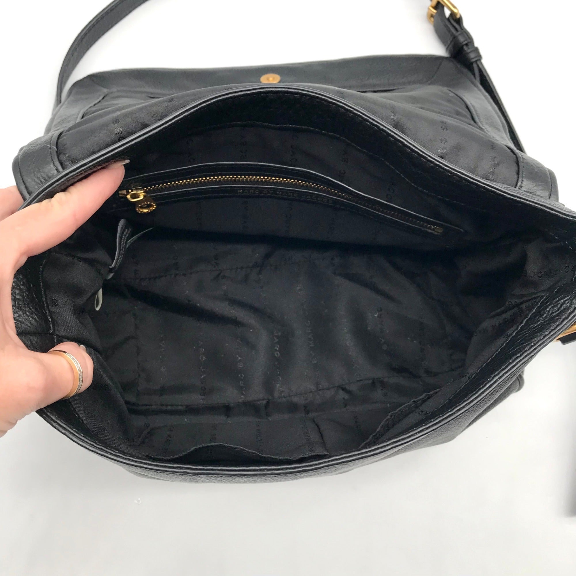 Marc Jacobs Black Leather Crossbody Bag