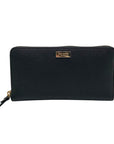 Kate Spade Black Saffiano Leather Neda Laurel Way Zip Around Wallet