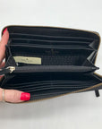 Kate Spade Black Saffiano Leather Neda Laurel Way Zip Around Wallet