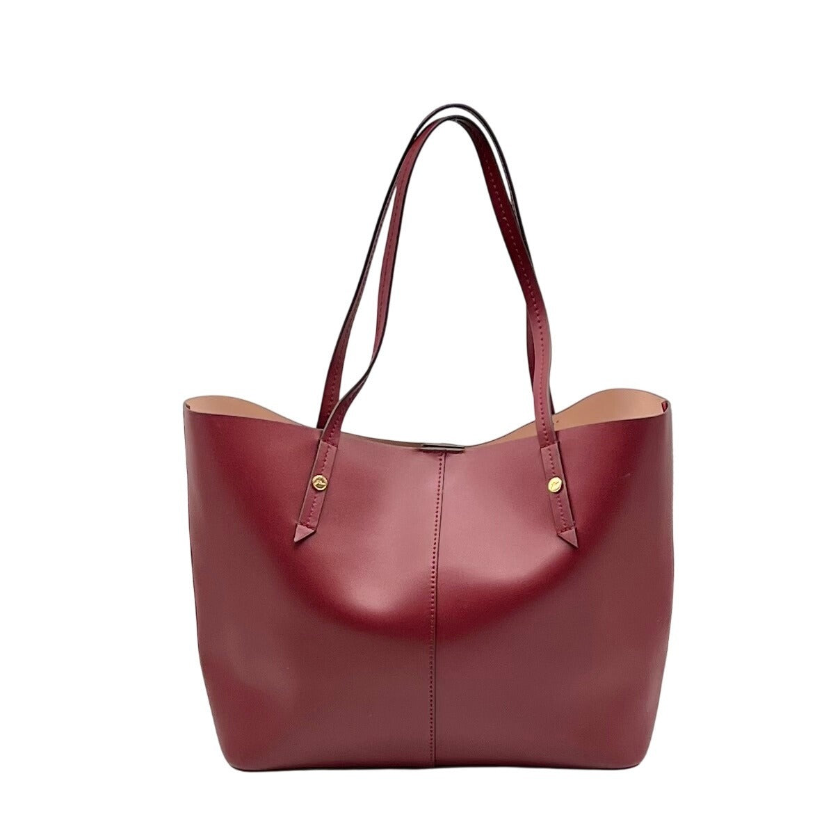 J. Crew Burgundy Leather Tote Bag