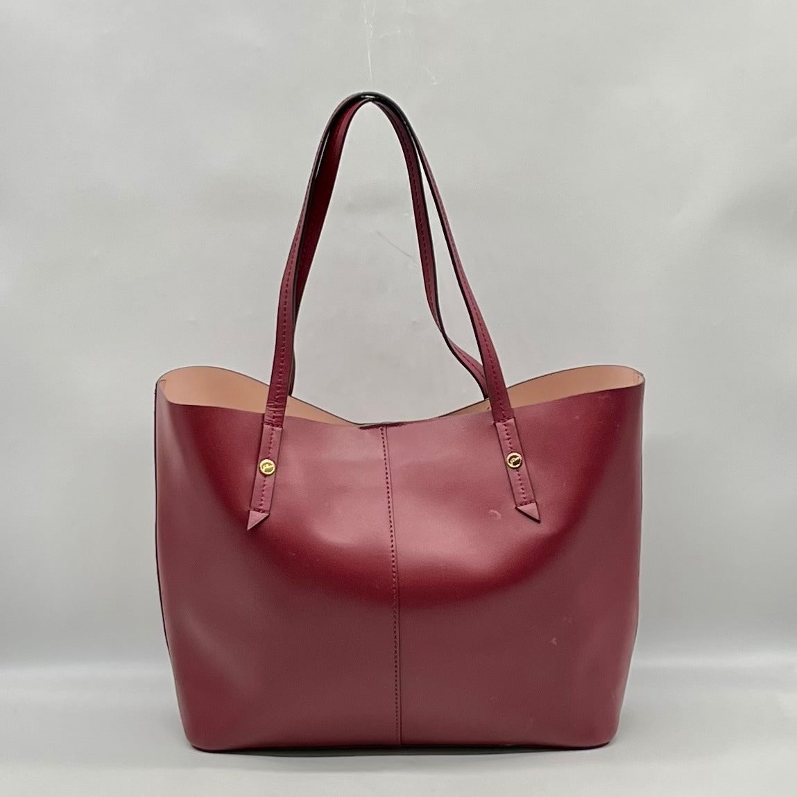 J. Crew Burgundy Leather Tote Bag